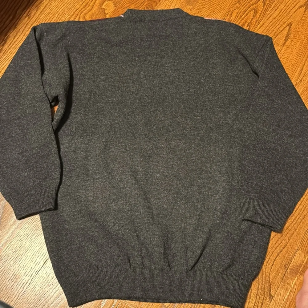 ESPRIT crewneck lambswool blend argyle sweater - size S